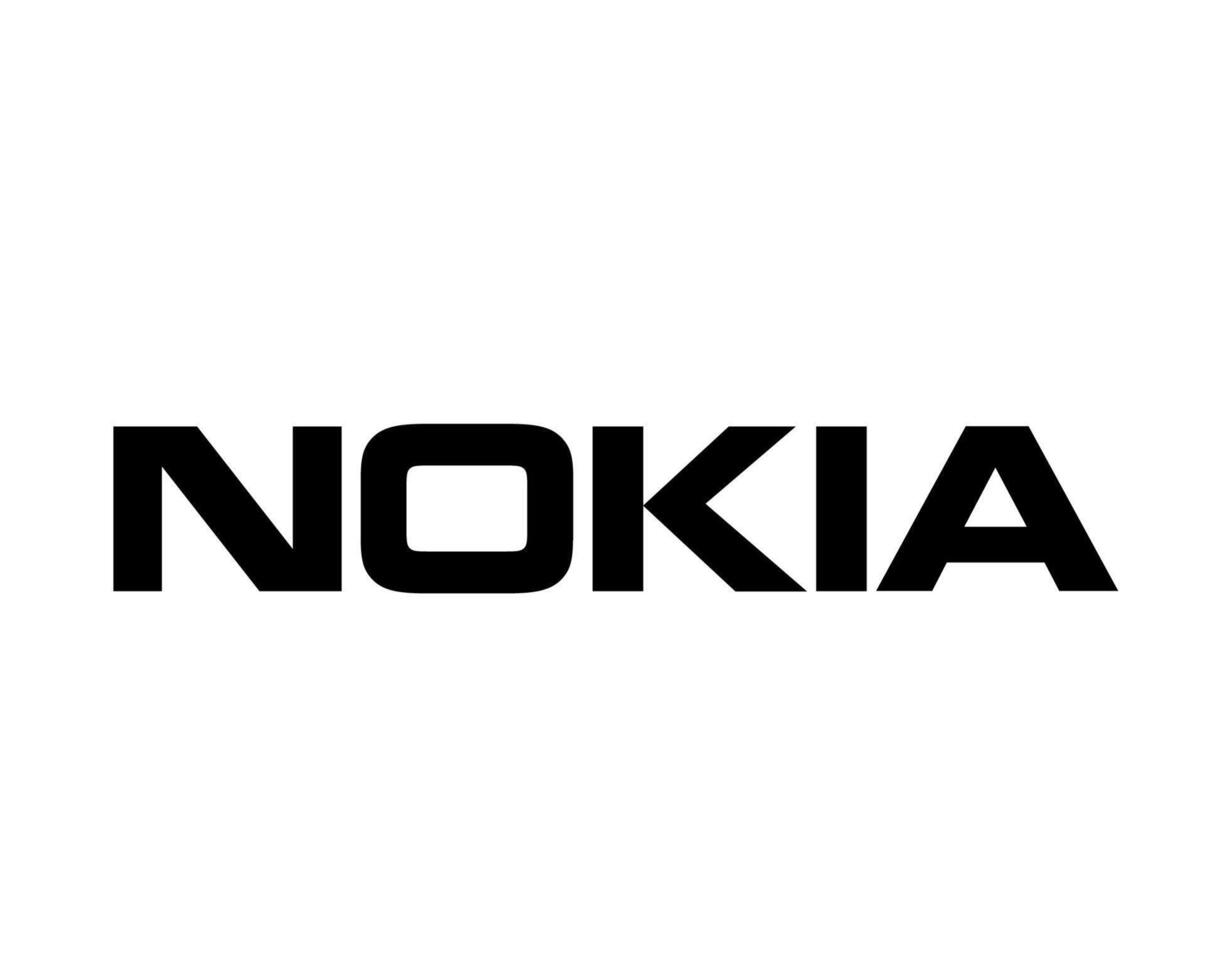 nokia logo brand phone symbol black design finland mobile illustration free vector